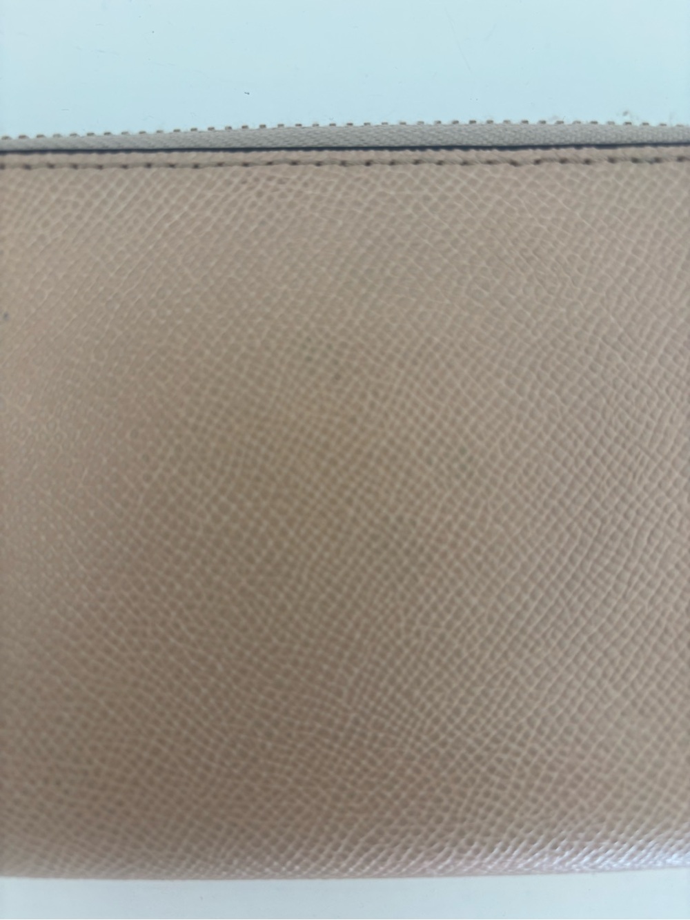 Coach Taupe Leather Zip-Around Wallet with Exterior Card Slot - Picture 11 of 12